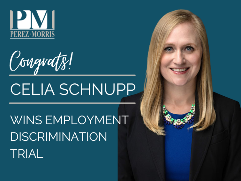 Celia Schnupp Wins Employment Discrimination Trial