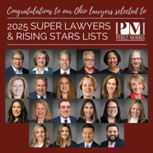 22 Perez Morris Attorneys named to 2025 Ohio Super Lawyers and Rising Stars graphic